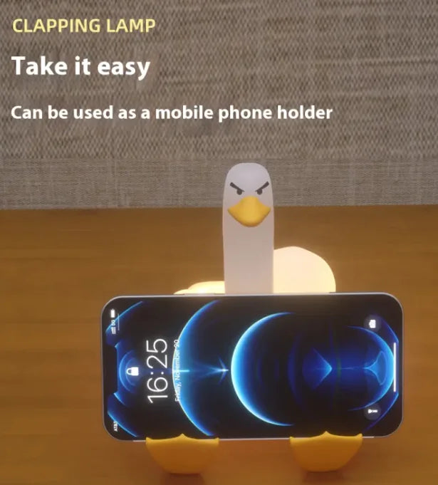 Rechargeable Middle Finger Duck Night Light WEM Support (www.WEM.support)