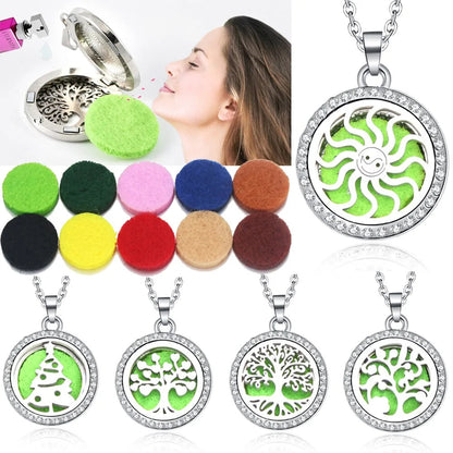 10 Styles Aroma Oil Diffuser Perfume Necklace WEM Support (www.WEM.support)