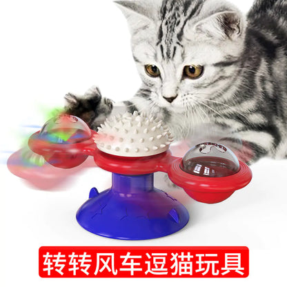 Brinquedo Giratório de Vento para Gatos