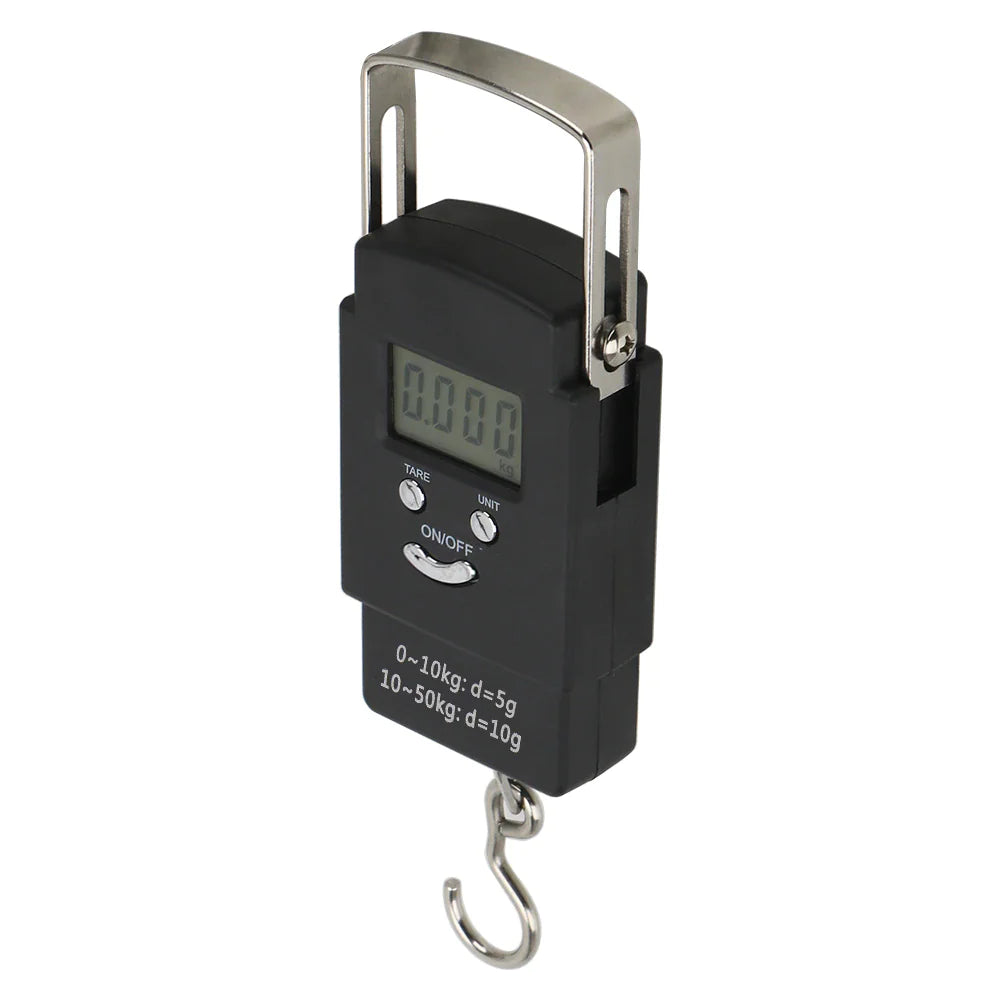 Portable Fish Scale Travel LCD Digital Hanging Luggage Electronic 110lb / 50kg WEM Support (www.WEM.support)