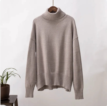 Women's Solid Color Turtleneck Sweater WEM Support (www.WEM.support)
