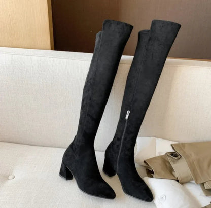 Women's Fleece Over-the-Knee Boots WEM Support (www.WEM.support)