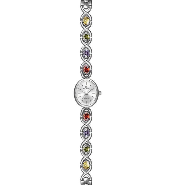 Oval Gemstone Luxury Watch HejK.com