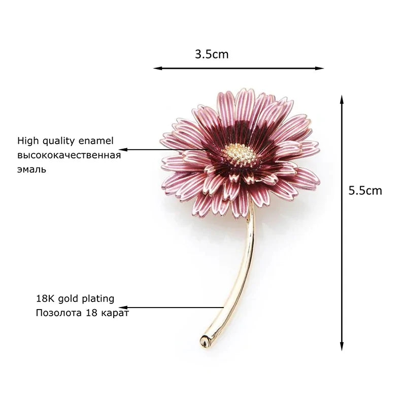 Pink Flower Brooch WEM Support (www.WEM.support)