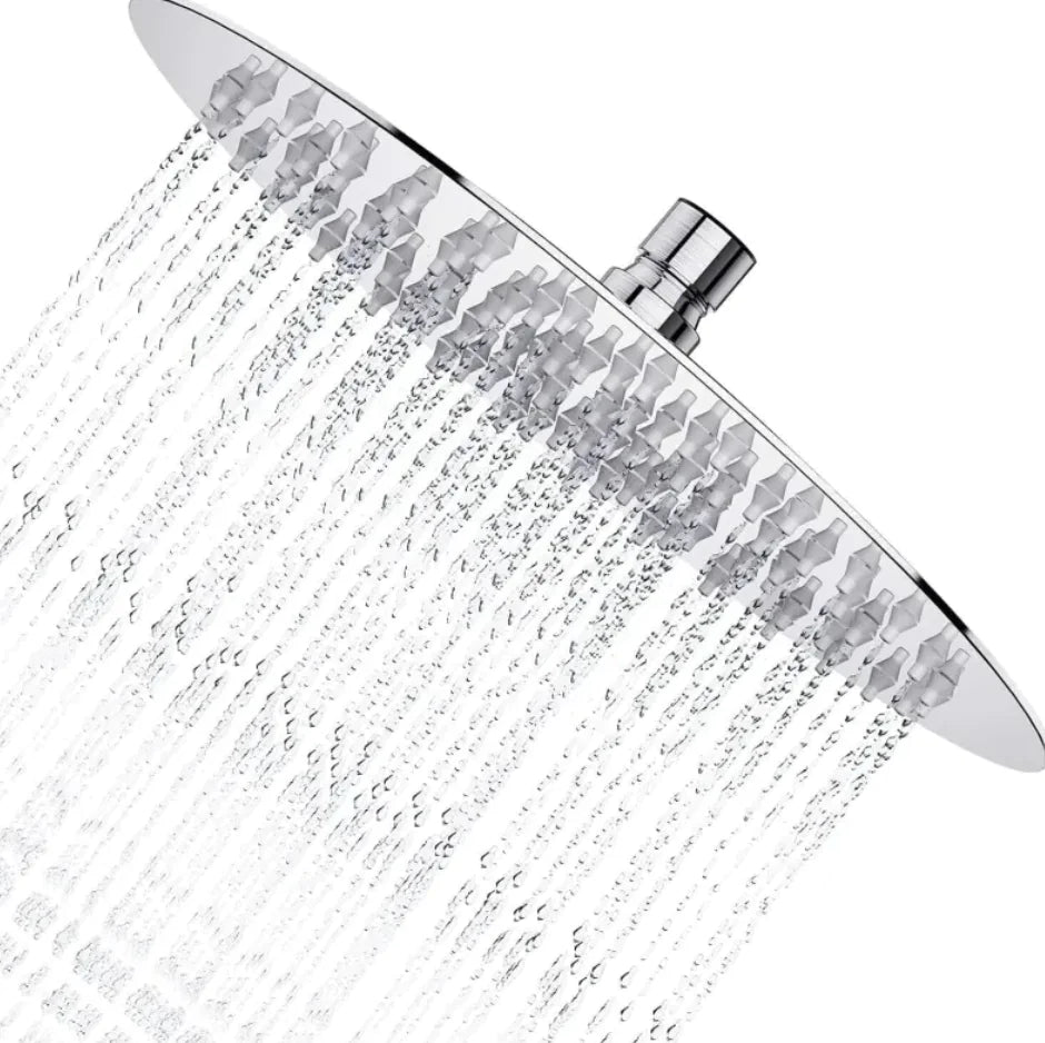 Large Chrome Stainless Steel Rainfall Shower Head