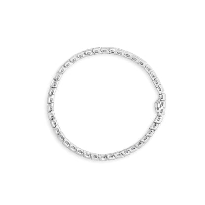 IGI Certified 14K White Gold 6.0Cttw Channel Set Round Diamond Tennis Bracelet (I-J Color, I1-I2 Clarity) - 7" Inches WEM Support (www.WEM.support)
