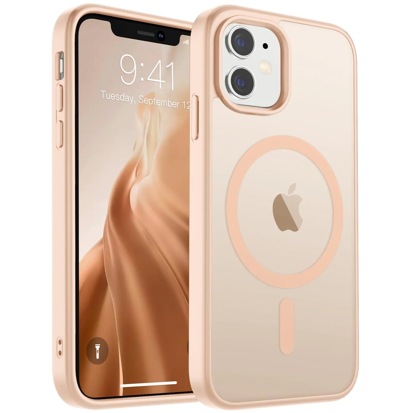 SUPFINE Magnetic for iPhone 15 Plus Case & iPhone 14 Plus Case(Compatible with MagSafe)(10 FT Military Grade Drop Protection) Slim Translucent Shockproof with Anti-Fingerprint Phone Case,Black