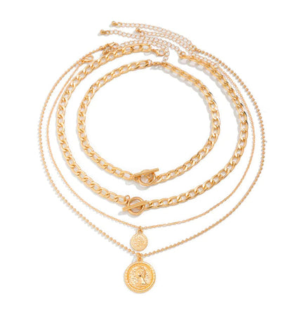 Electroplated Zinc Alloy Necklace Set HejK.com