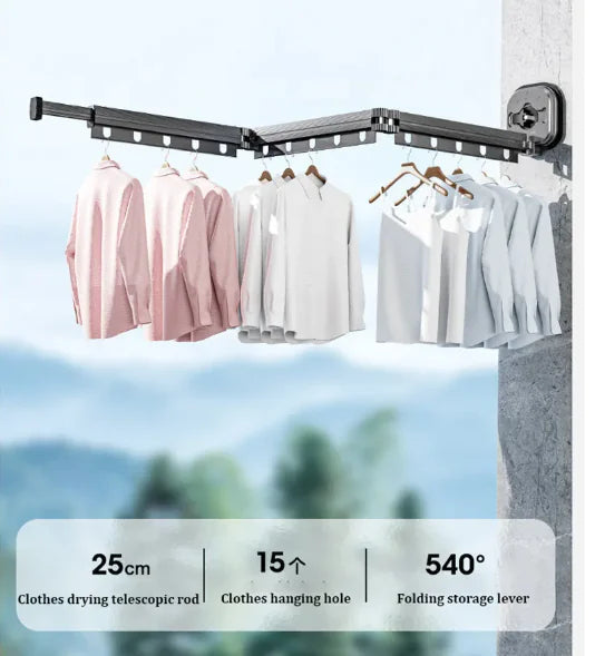 Folding Suction Cup Clothes Hanger WEM Support (www.WEM.support)