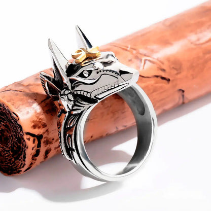 Anubis Wolf Handsome Ring For Men WEM Support (www.WEM.support)