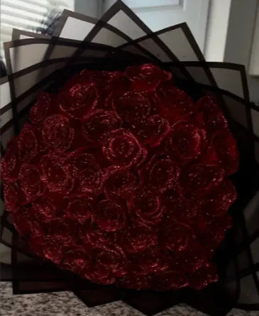 Custom Valentine's Day Bridal Bouquet with Preserved Fresh Flowers WEM Support (www.WEM.support)