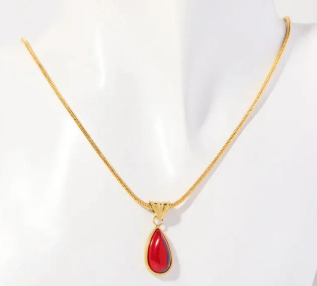 Blue Ocean Water Drop Necklace WEM Support (www.WEM.support)