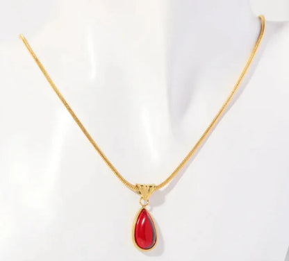 Blue Ocean Water Drop Necklace WEM Support (www.WEM.support)