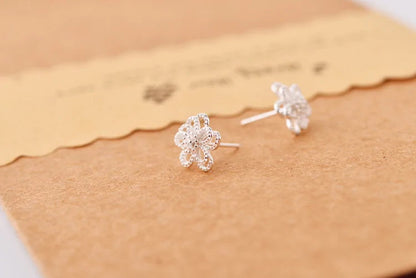 Hibiscus Style Stud Simple Earrings WEM Support (www.WEM.support)