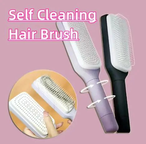 Self Cleaning Hair Brush WEM Support (www.WEM.support)
