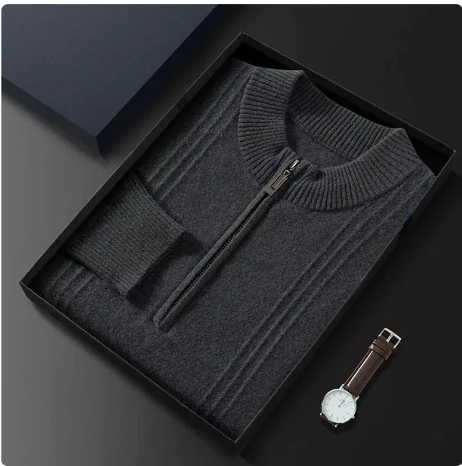 Men's Classic Knit Half-Zip Sweater WEM Support (www.WEM.support)