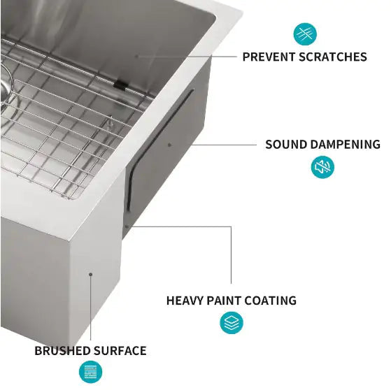 Stainless Steel Apron Front Farmhouse Sink - Prohibited On Amazon WEM Support (www.WEM.support)