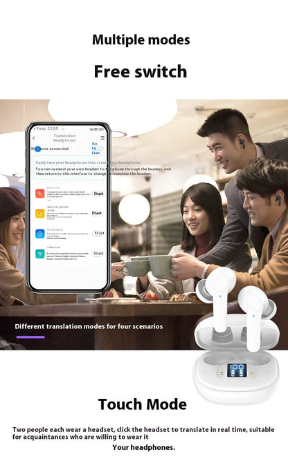 Wireless Bluetooth-Compatible Translation Headphones WEM Support (www.WEM.support)
