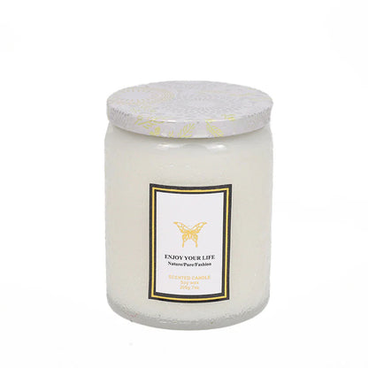 Embossed Glass Soy Aromatherapy Candles WEM Support (www.WEM.support)