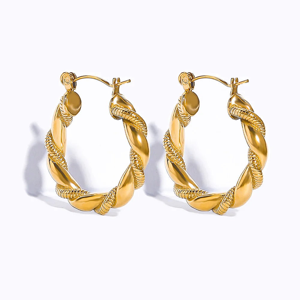 Gold-Plated Crescent Earrings HejK.com