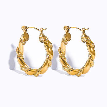 Gold-Plated Crescent Earrings HejK.com