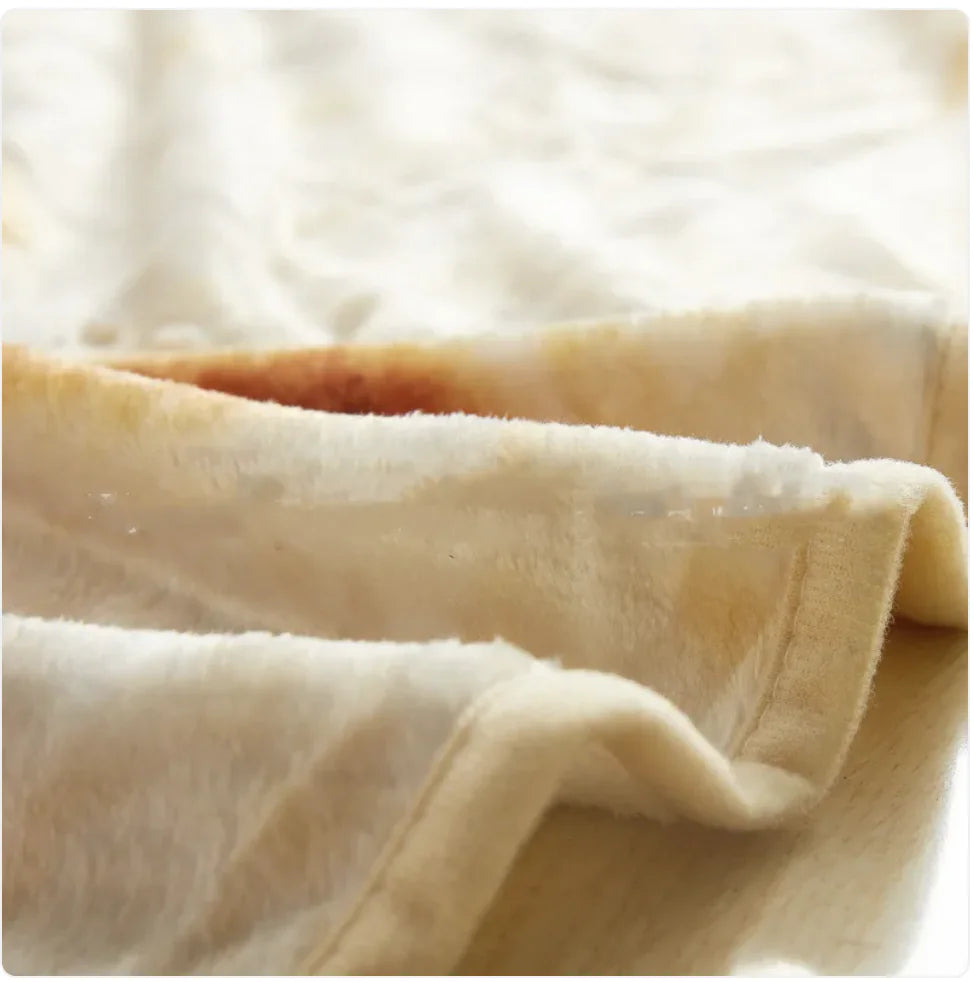 Pizza Tortilla Soft Blanket WEM Support (www.WEM.support)