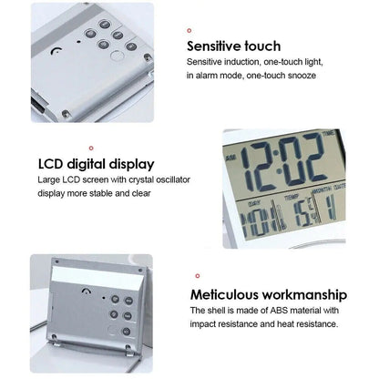 Digital Travel Alarm Clock Foldable Temperature LCD Clock Compact Desk Timer New WEM Support (www.WEM.support)