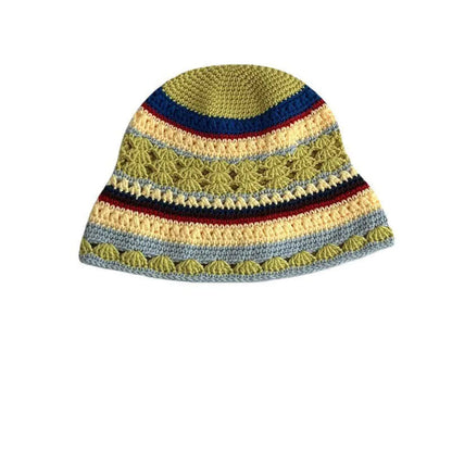 Japanese Retro Hollow Flower Handmade Knitted Bucket Hat HejK.com Marketplace LLC