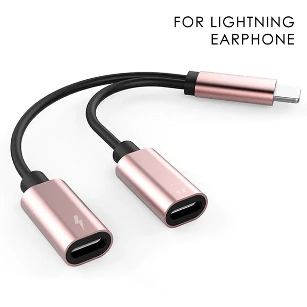 Adaptador Dual de Música e Carregamento WEM Support (www.WEM.support)