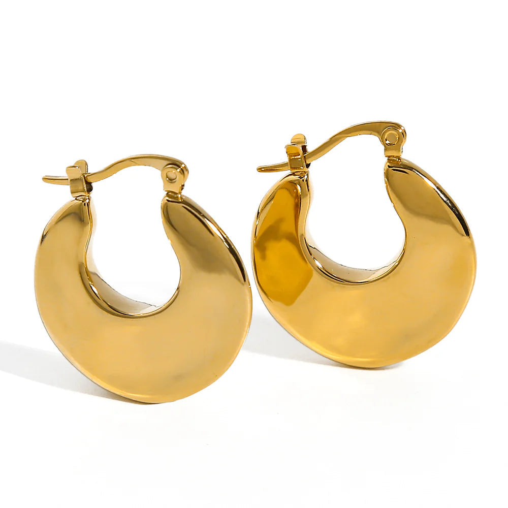 Gold-Plated Crescent Earrings HejK.com