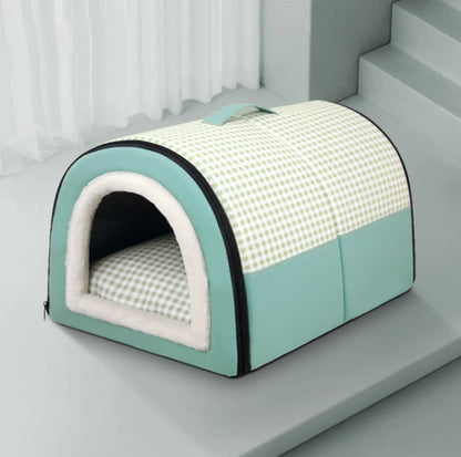 Winter Thickened Semi-Enclosed Pet Bed WEM Support (www.WEM.support)
