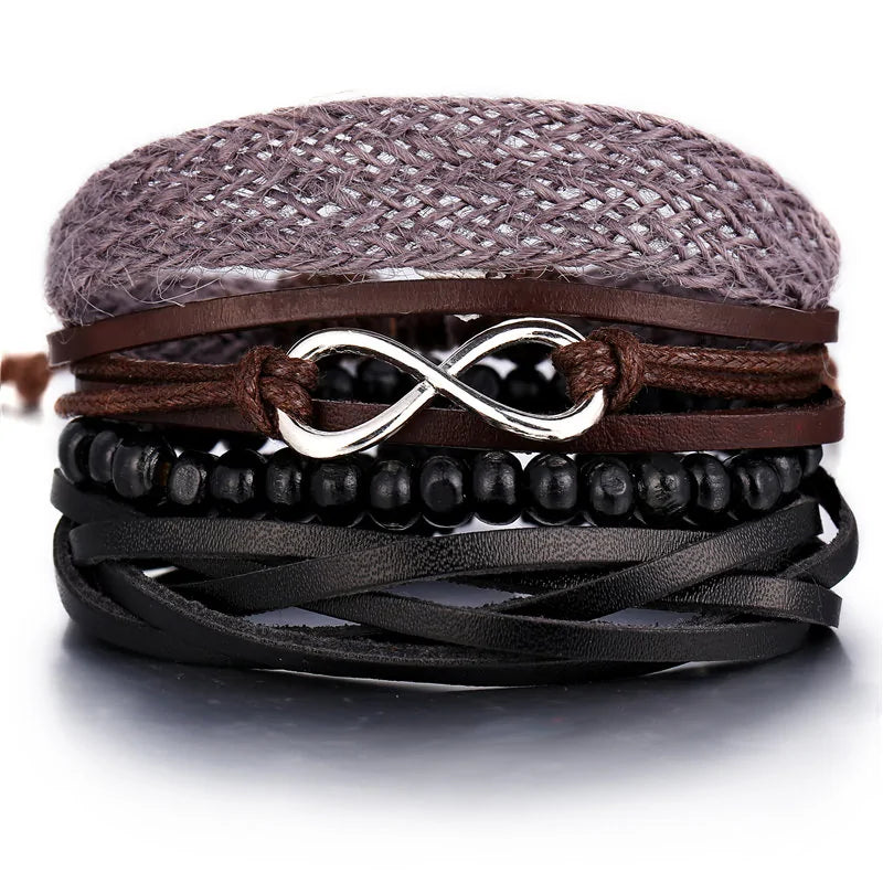 Multilayer Leather Bracelet WEM Support (www.WEM.support)