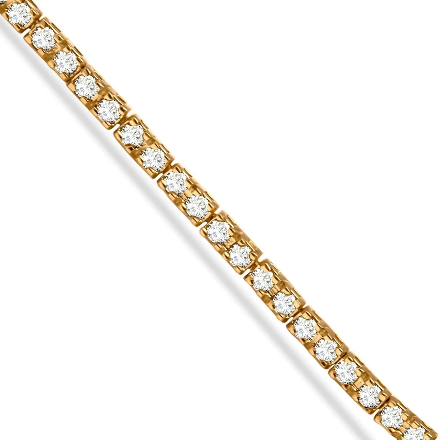 10K Yellow Gold Plated .925 Sterling Silver 2.0 Cttw Champagne Diamond Tennis 7" Bracelet (Champagne Color, I3 Clarity) WEM Support (www.WEM.support)