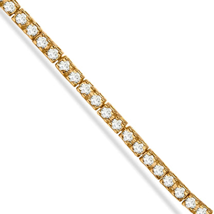 10K Yellow Gold Plated .925 Sterling Silver 2.0 Cttw Champagne Diamond Tennis 7" Bracelet (Champagne Color, I3 Clarity) WEM Support (www.WEM.support)