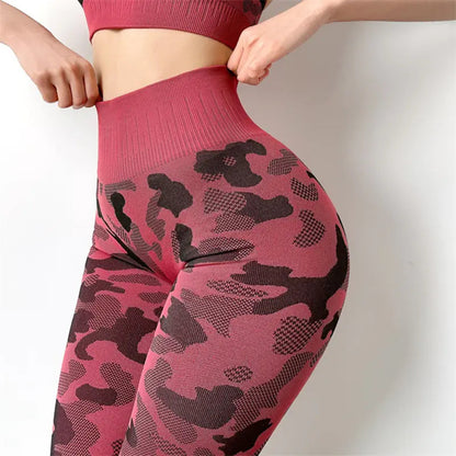 High-Waist Camouflage Seamless Hip-Lifting Fitness Pants HejK.com Marketplace LLC