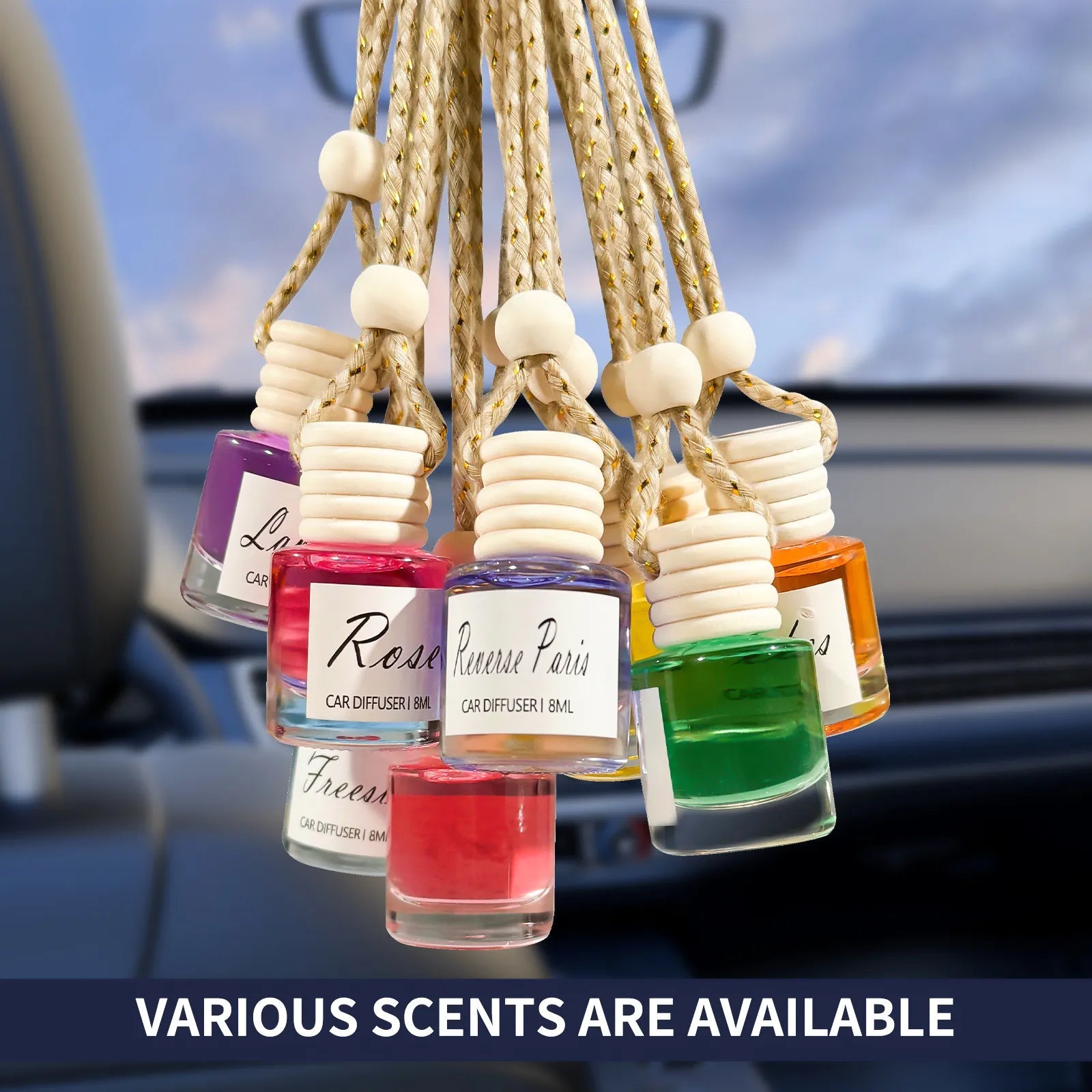 Scented Car Freshener - Car Air Freshener Diffuser - Last 60 Days WEM Support (www.WEM.support)