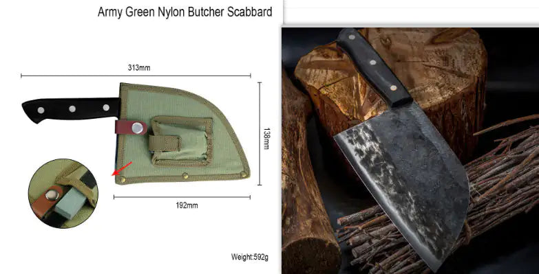 Stainless Steel Meat Cleaver Chef's Knife Cleaver WEM Support (www.WEM.support)