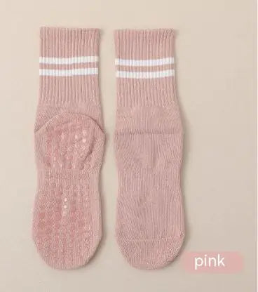 Mid-calf Pilates Socks with Grips HejK.com