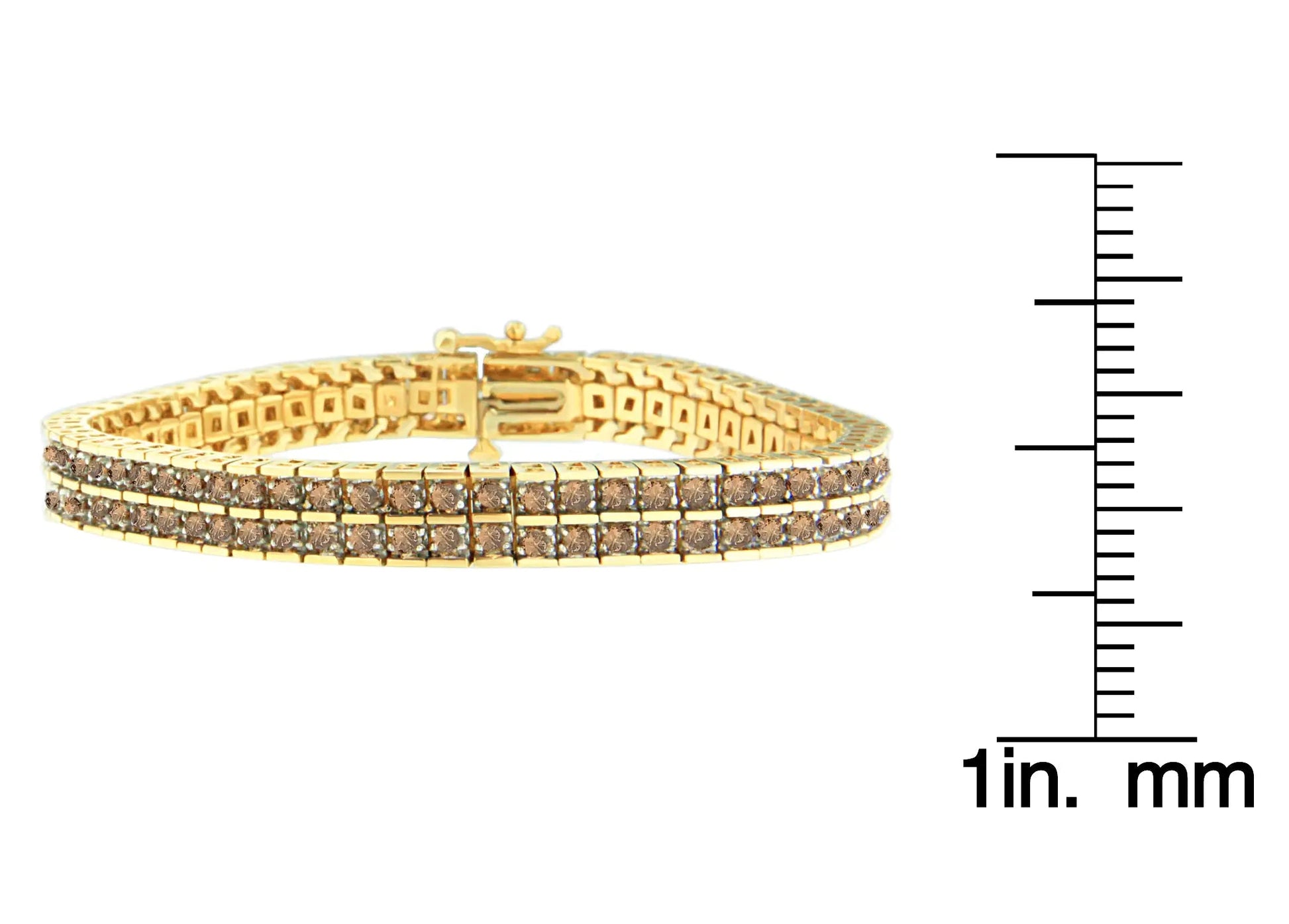 10K Yellow Gold Round-Cut Diamond Layers of Love Bracelet (5.00 cttw, K-L Color, I1-I2 Clarity) WEM Support (www.WEM.support)