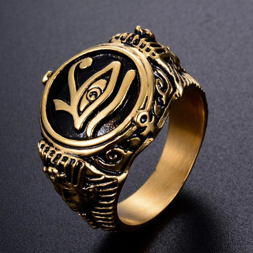 Egyptian Pharaohs Eye of Horus Ring WEM Support (www.WEM.support)