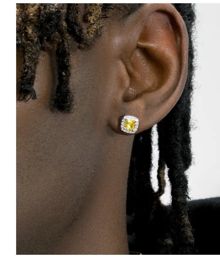 Sterling Silver S925 Diamond Rock Candy Stud Earrings WEM Support (www.WEM.support)