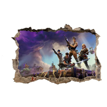 3D Fortnite PVC Wall Stickers for Home Decor