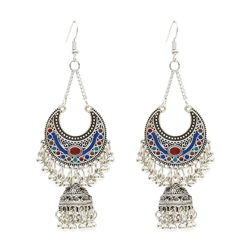 Egypt Vintage Silver Alloy Earrings for Women WEM Support (www.WEM.support)