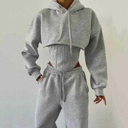 Gray Hooded 3-Piece Set WEM Support (www.WEM.support)