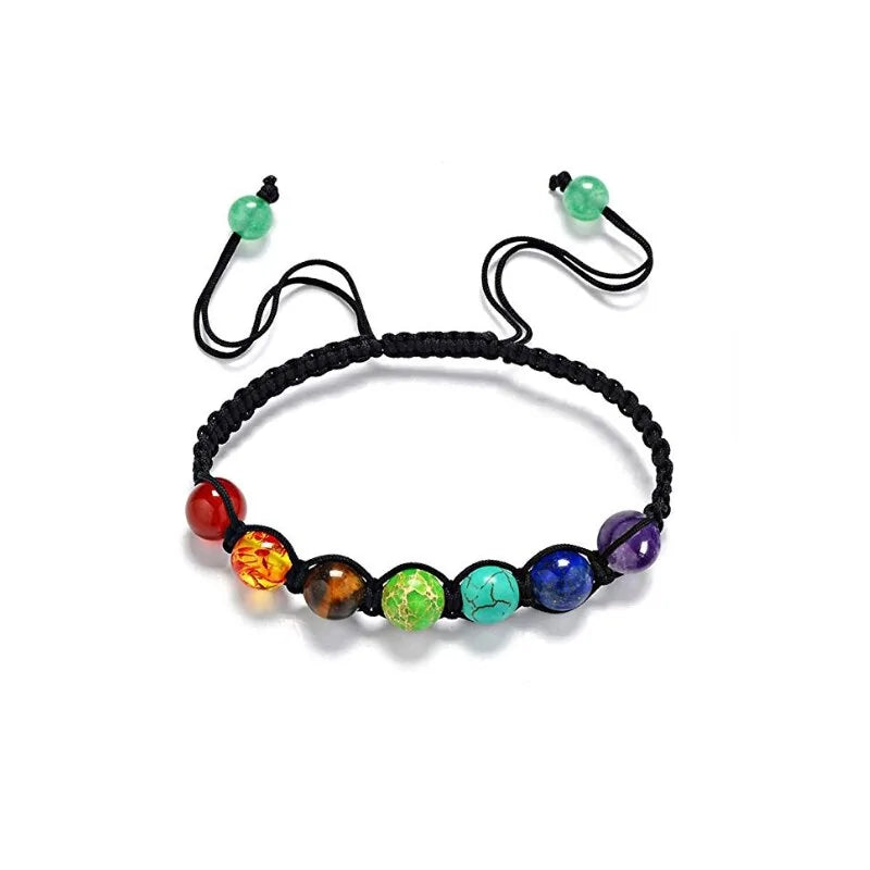 Lava Rock 7 Chakras Bracelet WEM Support (www.WEM.support)