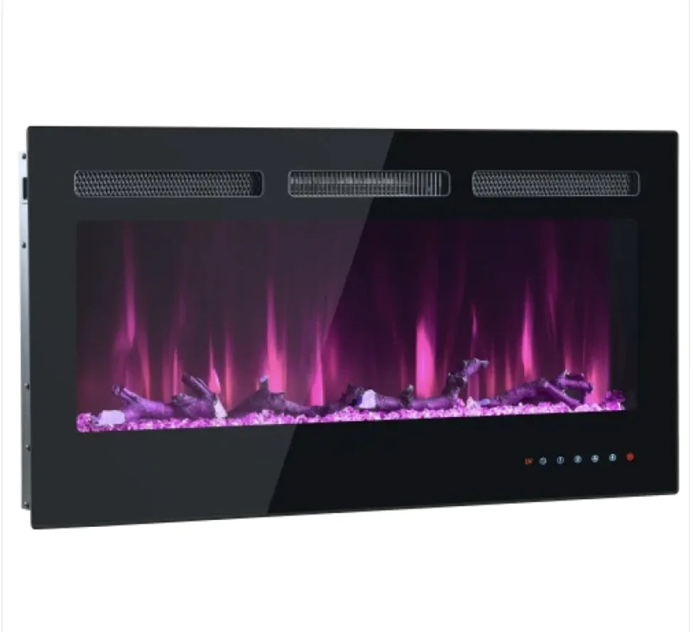 Wall-Mounted & Built-In Glass Electric Fireplace WEM Support (www.WEM.support)