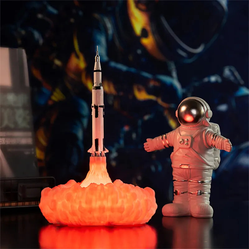 3D Print Rocket Space Shuttle Lamp Night Lamp WEM Support (www.WEM.support)
