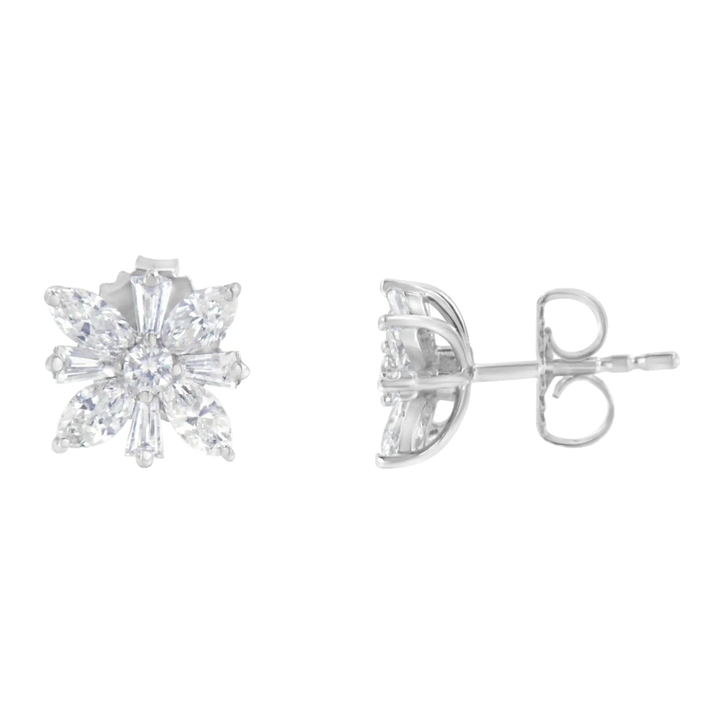 14K White Gold 1 1/4 cttw Diamond Stud Earring (H-I, SI1-SI2) WEM Support (www.WEM.support)