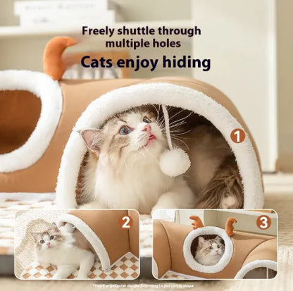 "Cozy Cat Play Tunnel