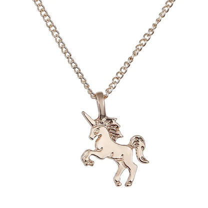 Gold Unicorn Pendant Necklace WEM Support (www.WEM.support)